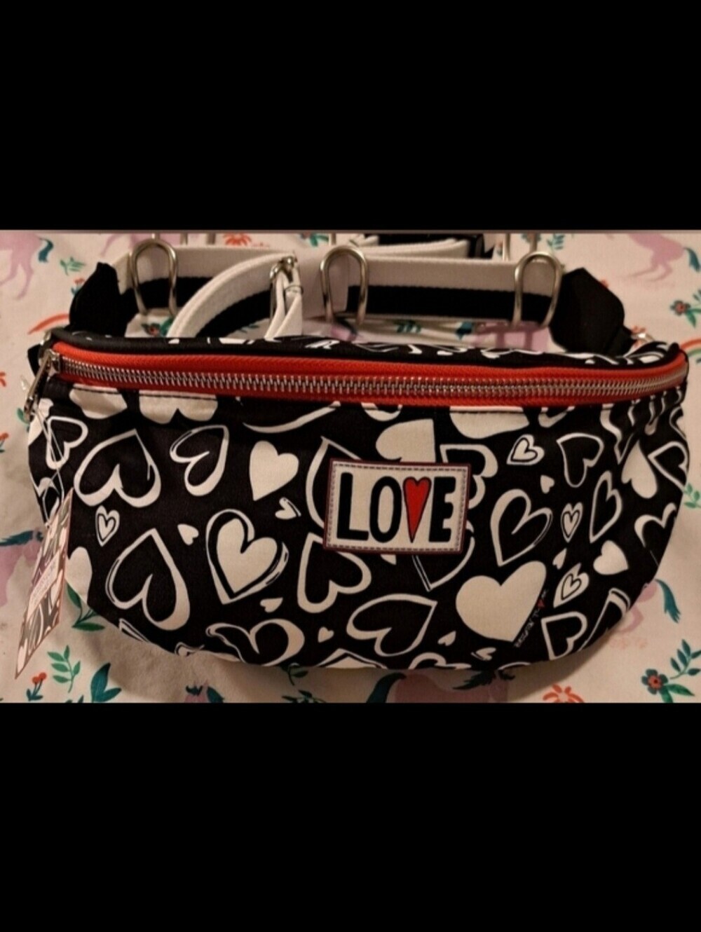 NWT Brighton Endless Love Heart Nylon Casual Everyday Bum Bag Purse